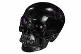 Realistic, Carved Purple Fluorite Skull #151223-1